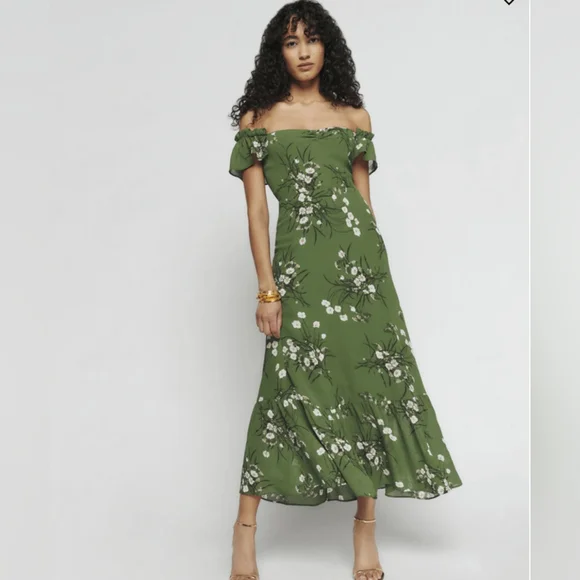 Reformation | Dresses | Green Reformation Butterfly Dress 6 | Poshmark